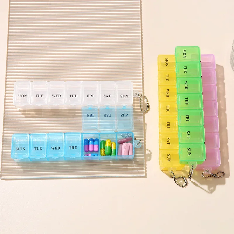Soporte para tableta con organizador de pastillas semanal multicolor - imagen 3