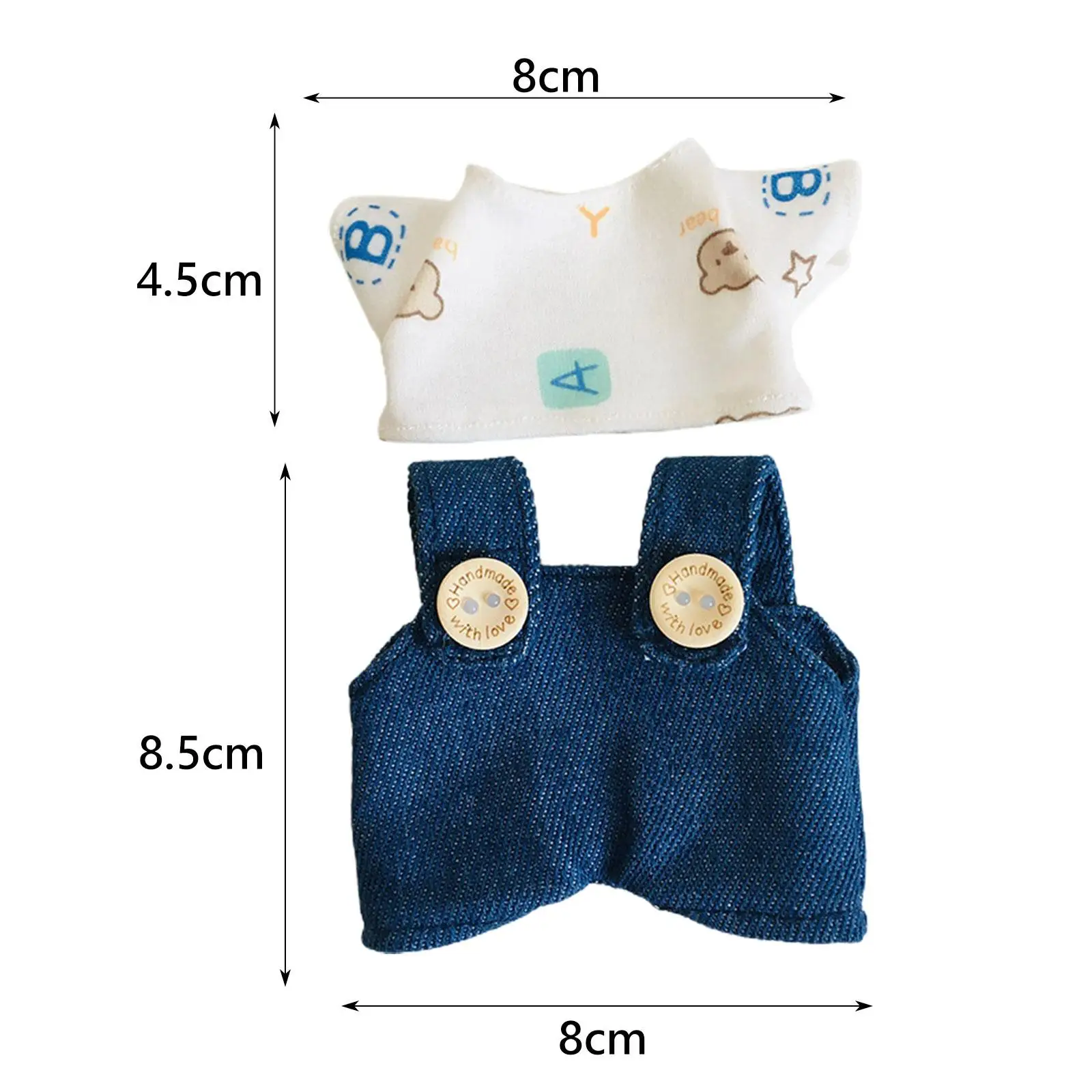 Mini 6 inch Doll Clothes Girl Doll Clothes Dress up Clothing T Shirts Costumes Outfits Cute Doll Clothes Suit for Girls Gift
