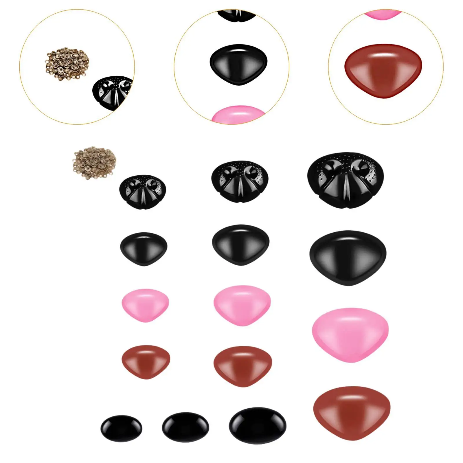 150x Crochet Doll Nose Smooth for DIY Projects Puppets Handmade Dolls Toys