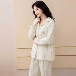 Pijama maternal de algodón para embarazadas – nursing para dormir