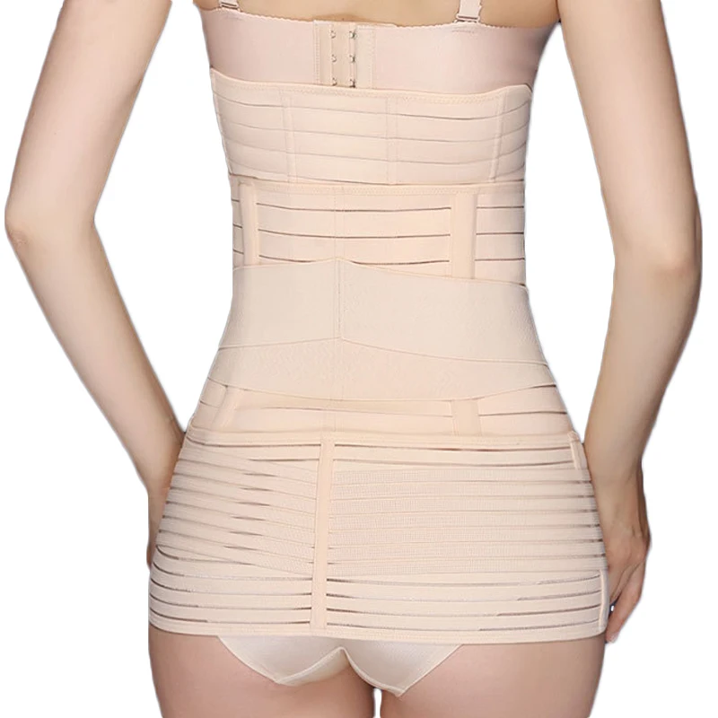 Venta caliente 3 en 1 banda para el vientre posparto soporte de recuperación envoltura para el vientre posparto carpeta Abdominal para poscirugía - imagen 4