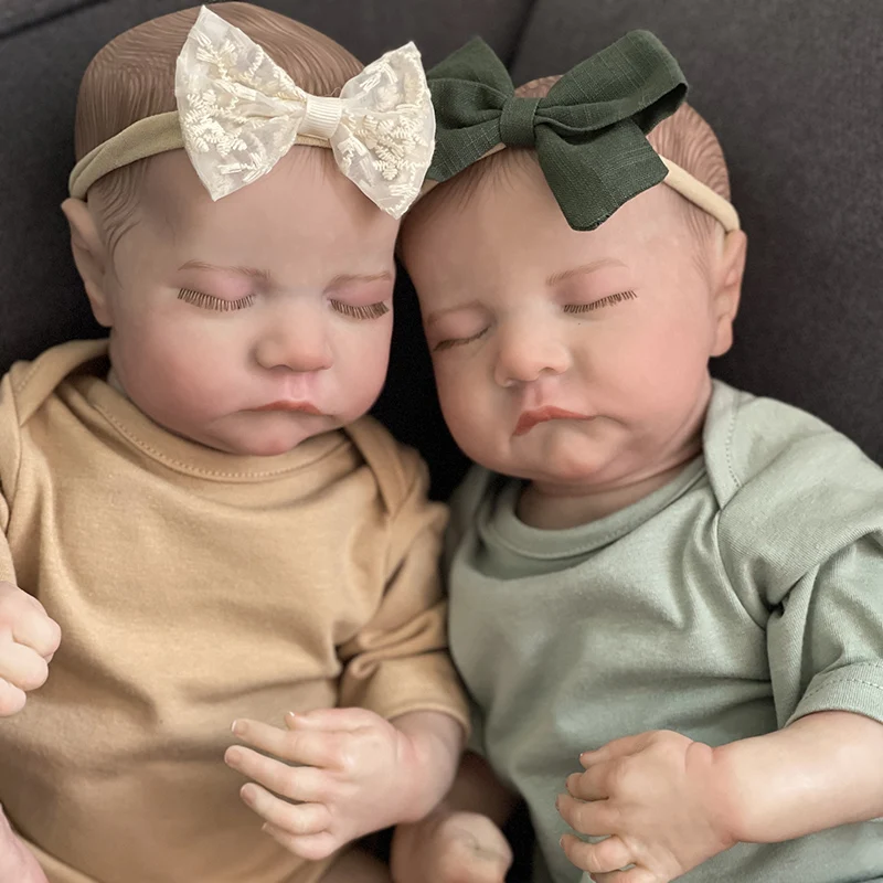 Muñeca Reborn Levi de cuerpo completo para recién nacido, muñeco de tacto suave con piel 3D, pintura de múltiples capas con venas visibles, 48CM - imagen 4