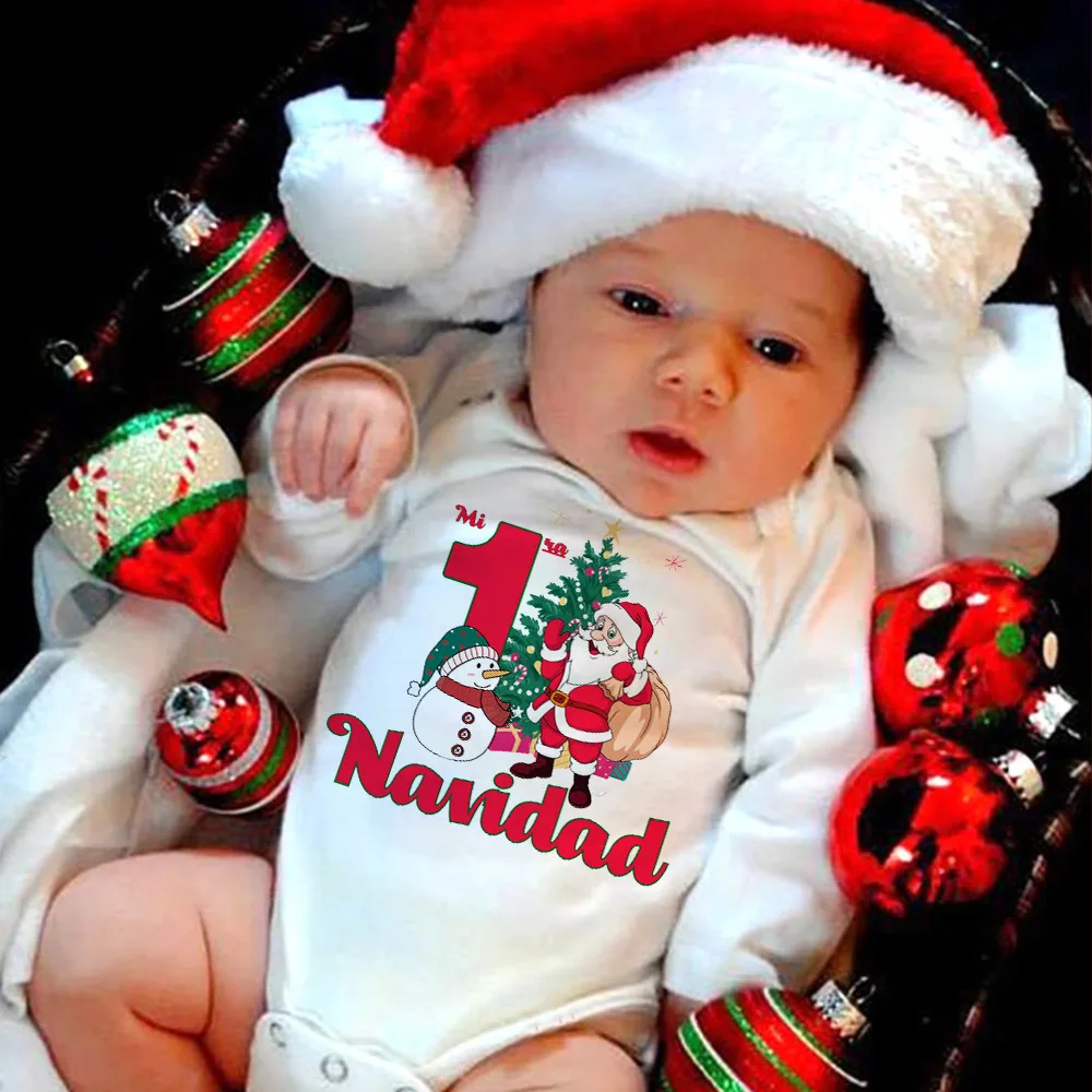 Mameluco bebé My 1st Christmas de manga larga para recién nacido - imagen 4