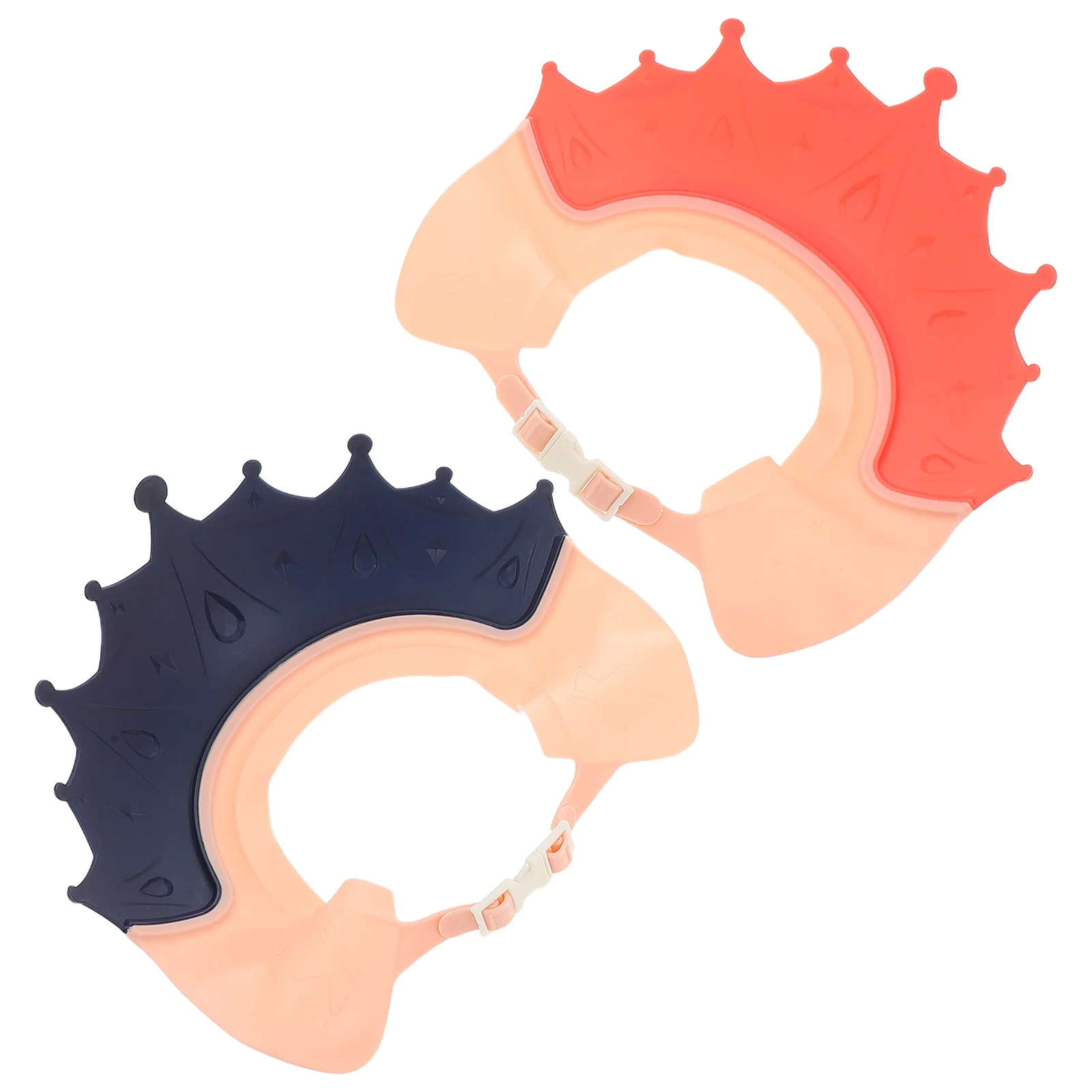 Gorro de ducha ajustable para bebé, visera para lavado de pelo, protege los ojos, las orejas, gorro de baño para niño, soporte para baño de bebé, gorro de champú para niño, 2 uds.