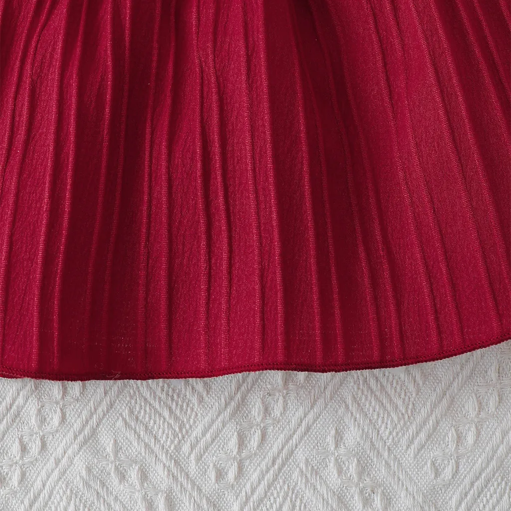 Robe d'été pour nouveau-né et enfant en bas âge de 0 à 24 mois, robe de princesse confortable avec nœud de tête, tenues de noël 2 pièces, robe de soirée - imagen 5