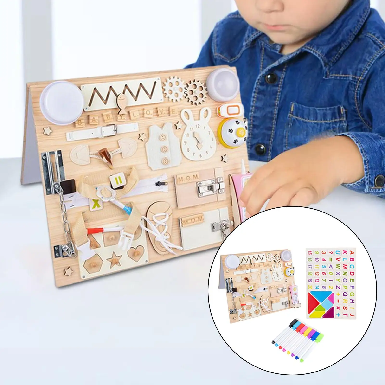 Tablero ocupado Montessori niños - vista principal