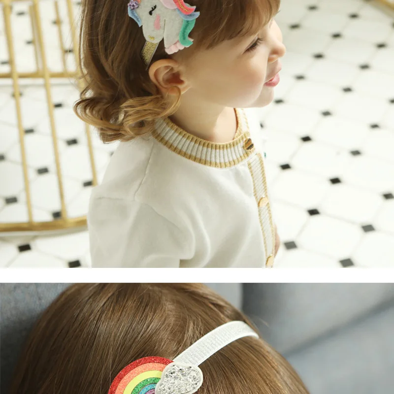 Diadema de unicornio en un look de fiesta infantil
