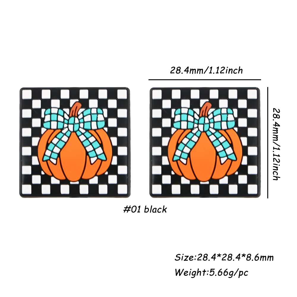 5/10 Uds nueva calabaza de Halloween/cuadrón cuentas focales de silicona para joyería DIY collar pulsera pendiente llavero colgante Accesorios - imagen 5