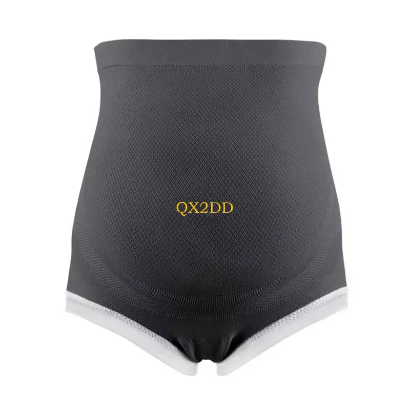 Ropa interior maternidad elástica cintura QX2D Nylon transpirable para embarazo cómodo - imagen 4