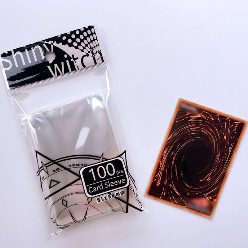 1 paquete de funda para tarjetas 61x88mm 65x90mm disponible 100 unids/pack Protector de tarjetas transparente tarjetas de fútbol tarjetas deportivas almacenamiento de escudo de Tarot ZYF - imagen 2