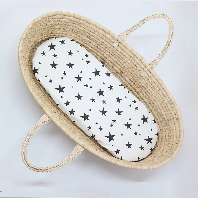 Sábana ajustable de algodón para bebé de 82x41cm, funda de colchón suave y transpirable para recién nacido, funda para cambiador de 32x16 pulgadas para niño y niña - imagen 3