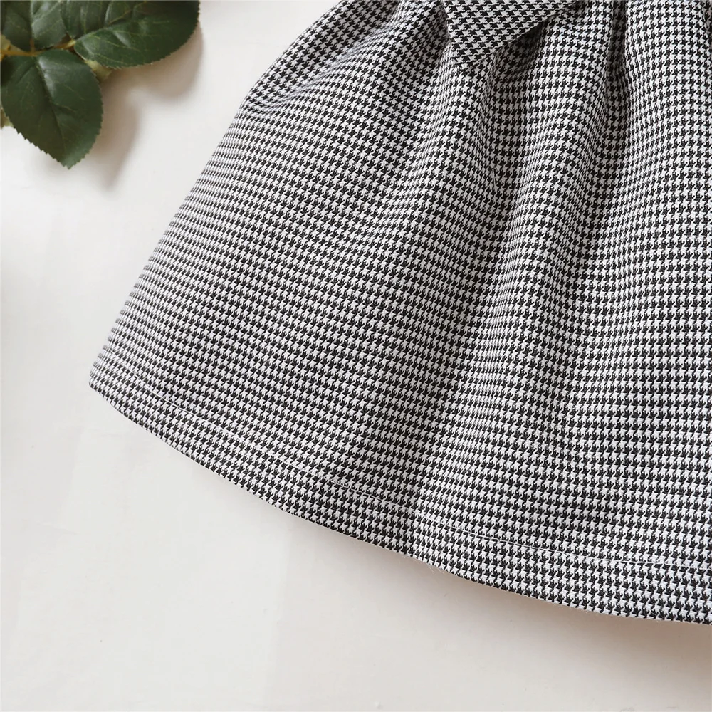 Conjunto de Blusa de manga corta y falda a cuadros para niña, traje de 2 piezas de moda para verano, 1 a 4 años - imagen 5