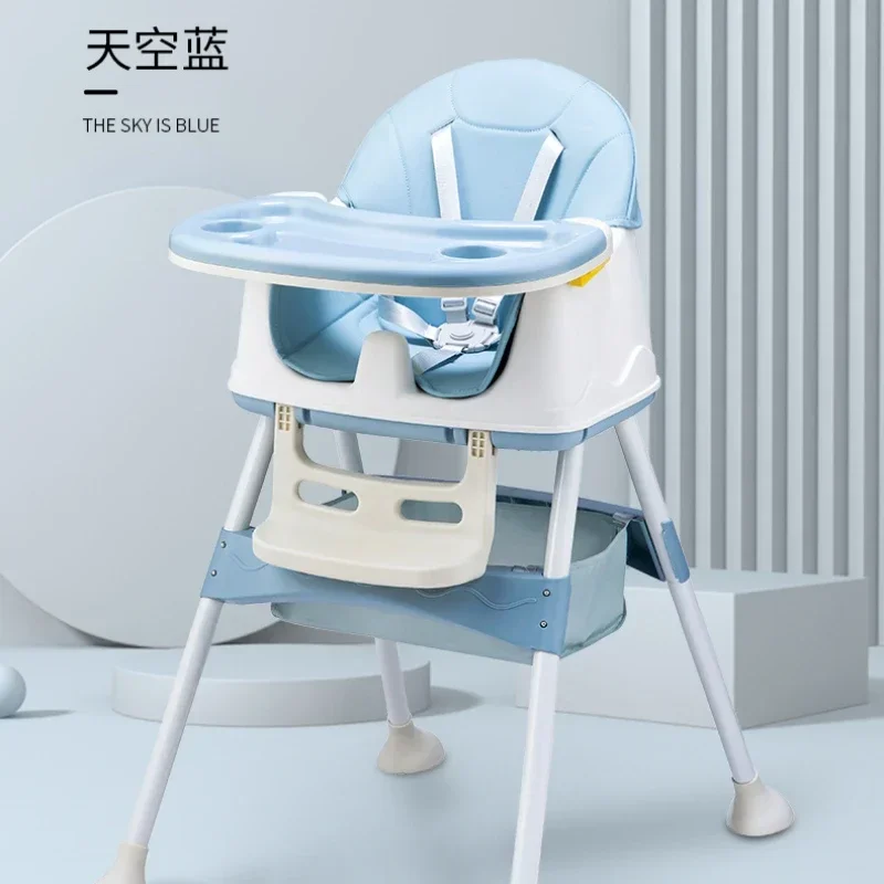 Bandeja de pierna alta para bebé, silla alta multifuncional ajustable para el hogar, negocios, silla alta para niños, mesa de comedor, punto de punto