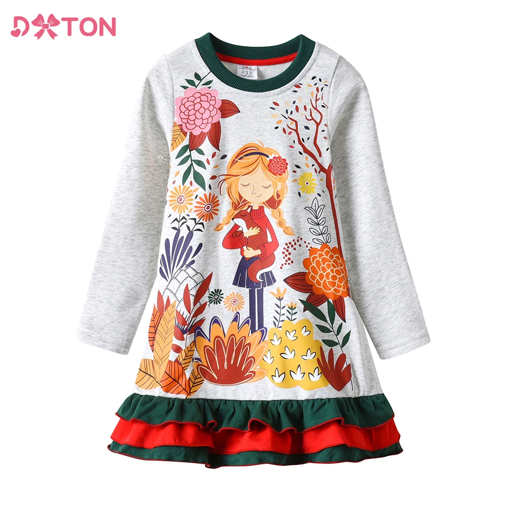Vestido DXTON de algodón con estampado floral para niñas - imagen 4
