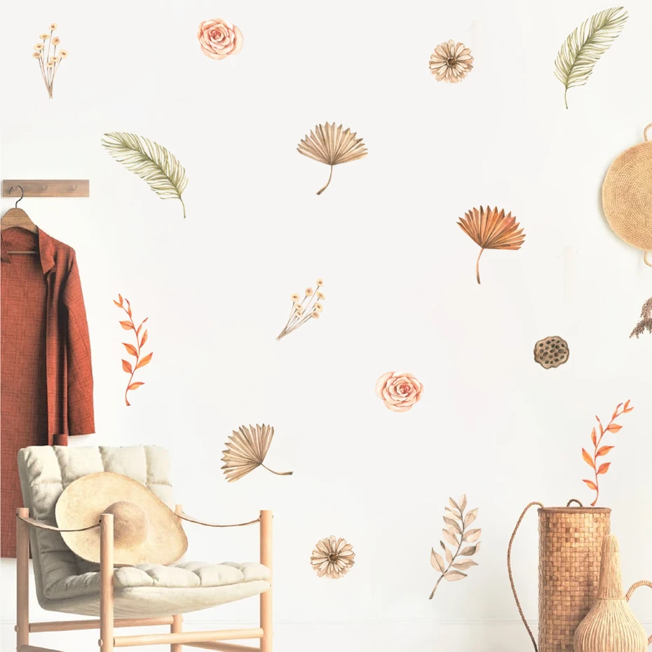 Vinilos decorativos acuarela floral boho para cuarto infantil - imagen 2