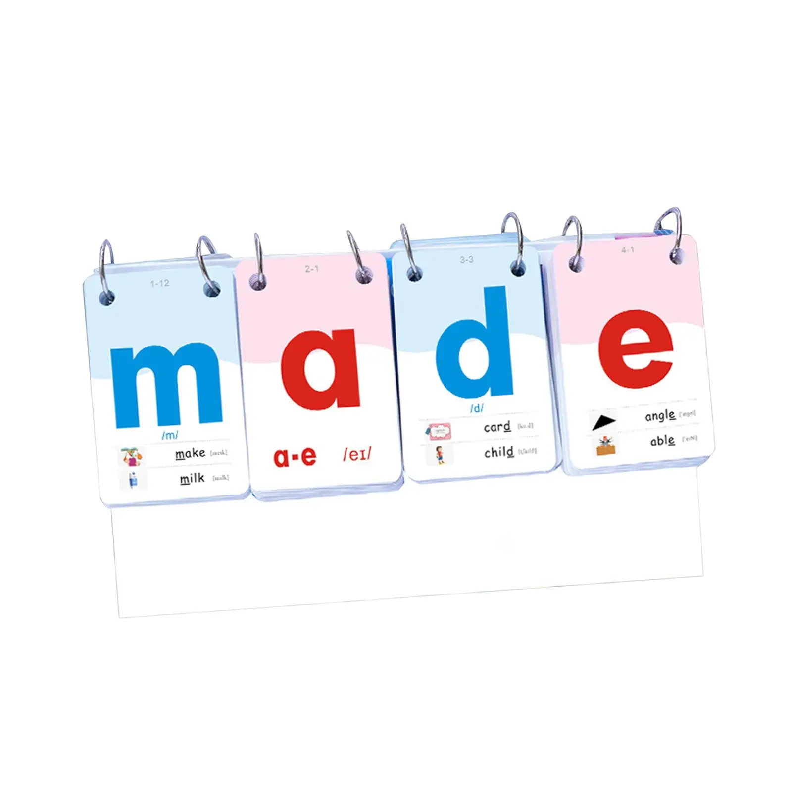 Sight Words Flash Cards Reading Letters English Phonics Card Desk Calendar for Birthday Gift Boys Girls 3 4 5 6 Year Old Baby