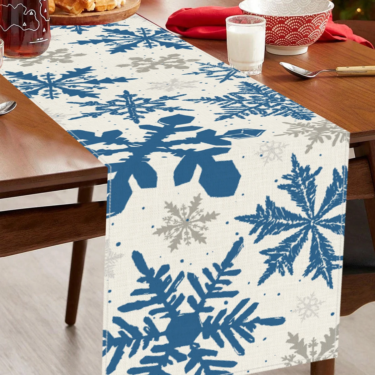 Decoración navideña para mesa de lino, decoración navideña para el hogar, decoración navideña para 2025 de Navidad, decoración de Navidad, decoración de Noel, decoración de Año Nuevo, 2026 - imagen 5