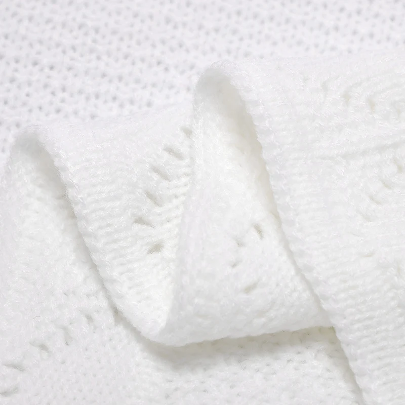 Couvertures tricotées pour bébé 100x80cm, légères et respirantes, pour nouveau-né, couette de réception pour nourrissons, garçons et filles, tapis de lancer pour tout-petits - imagen 5
