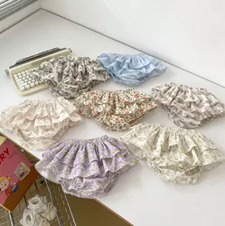 Milancel pantalones cortos de algodón para niña – estampado floral