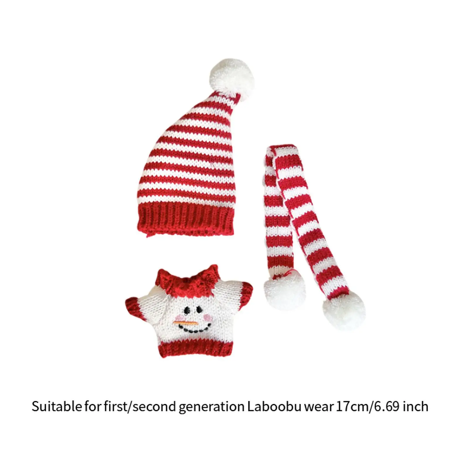 Doll Sweater Keychain Decoration for Kids Birthday Gift Clothing for 17cm