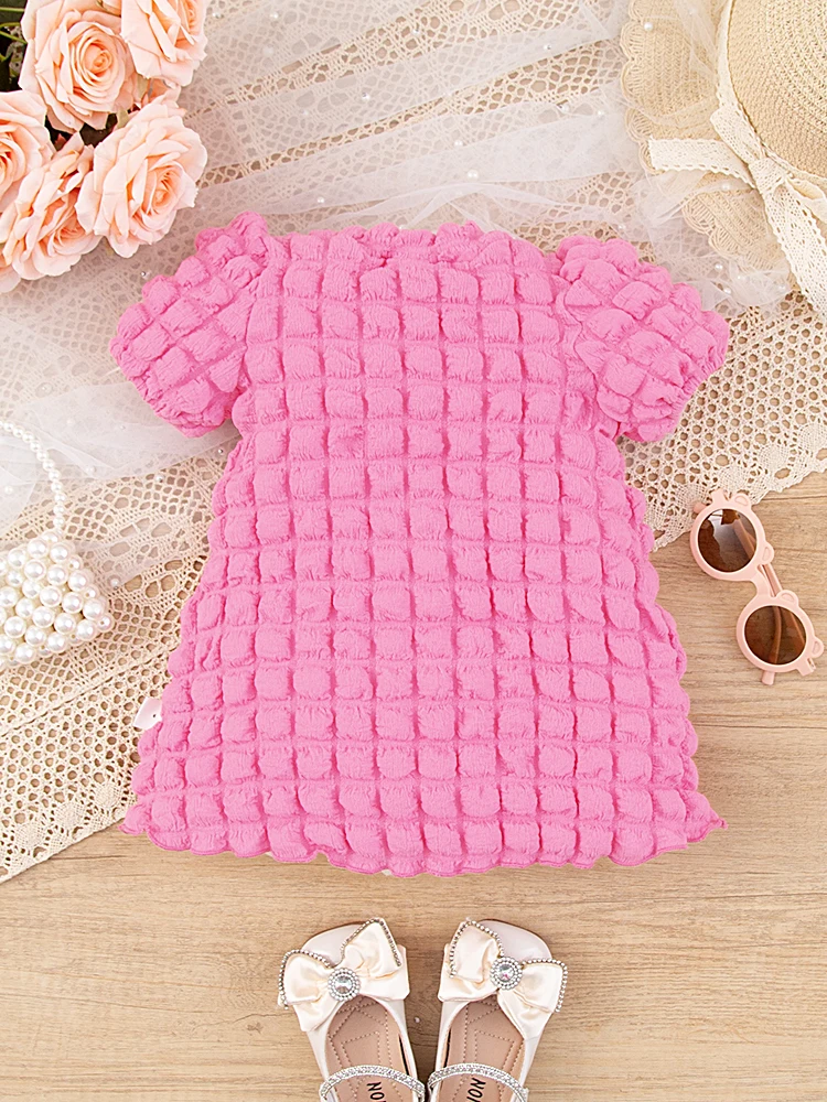 Vestido de princesa para niña con falda y mangas burbuja – Verano - imagen 2