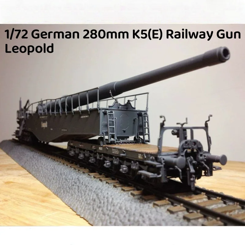 TRUMPETER 1/72 alemán 280mm K5(E) pistola ferroviaria Leopold modelo de rompecabezas de ensamblaje de plástico