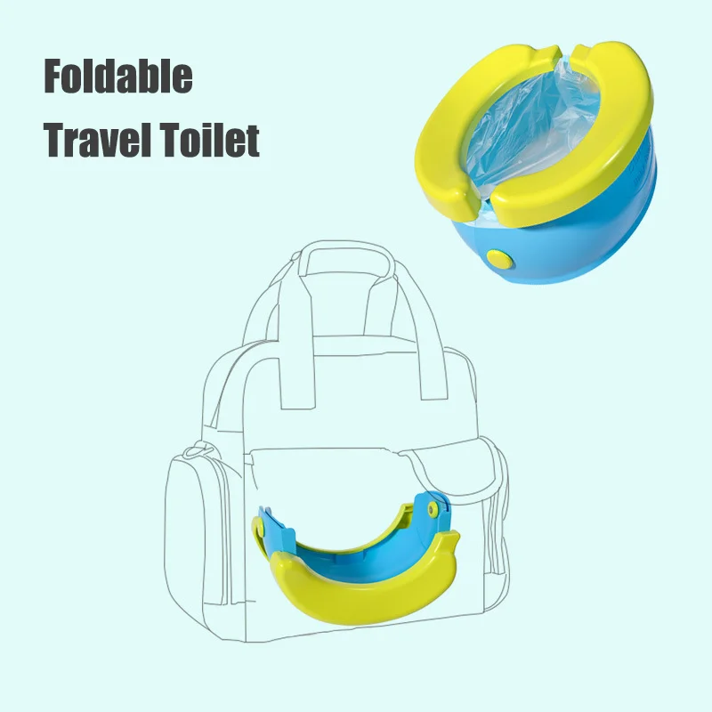 Olla de viaje plegable para inodoro bebé, orinal en cuclillas, urinario niños, portátil, asiento entrenamiento - imagen 3