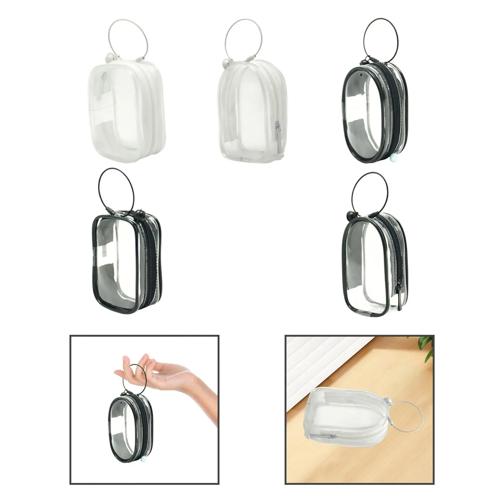 Figure Display Bag Hanging Organizer Collectors Small Doll Storage Bag Mini Transparent Bag Outdoor Doll Bag for Mini Figure