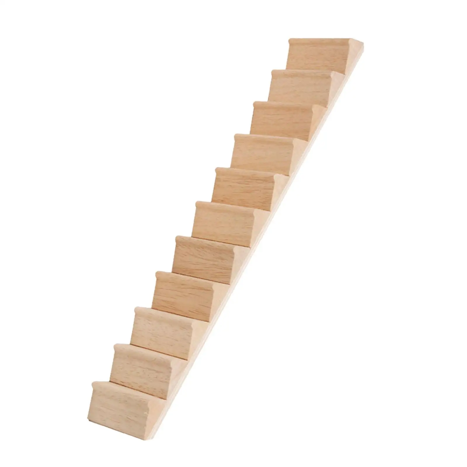 1:12 Scale Dollhouse Stairs Dollhouse Furniture Wooden Stringer Steps Model Miniature DIY Wooden Staircase for Photo Props