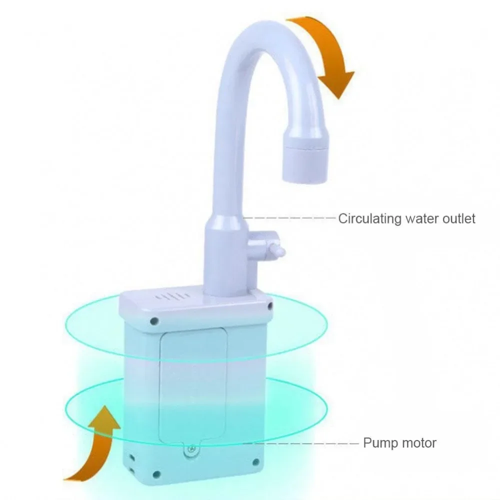 Juguete de repuesto de grifo de cocina giratorio con agua corriente, grifo de fregadero de cocina de plástico, juguete de grifo de simulación - imagen 2