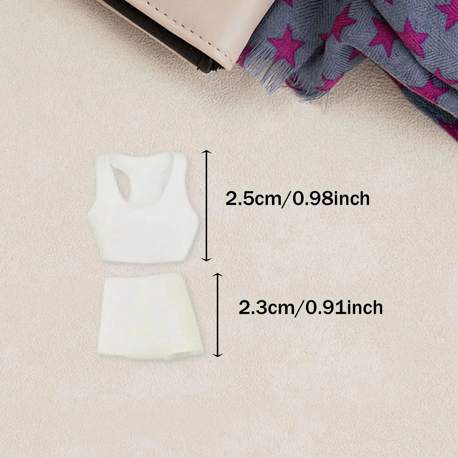 1/12 Sports Vest Shorts Set for Female Figure Fashion Soft Miniature Sports Bra and Shorts Doll Clothes Mini Clothing