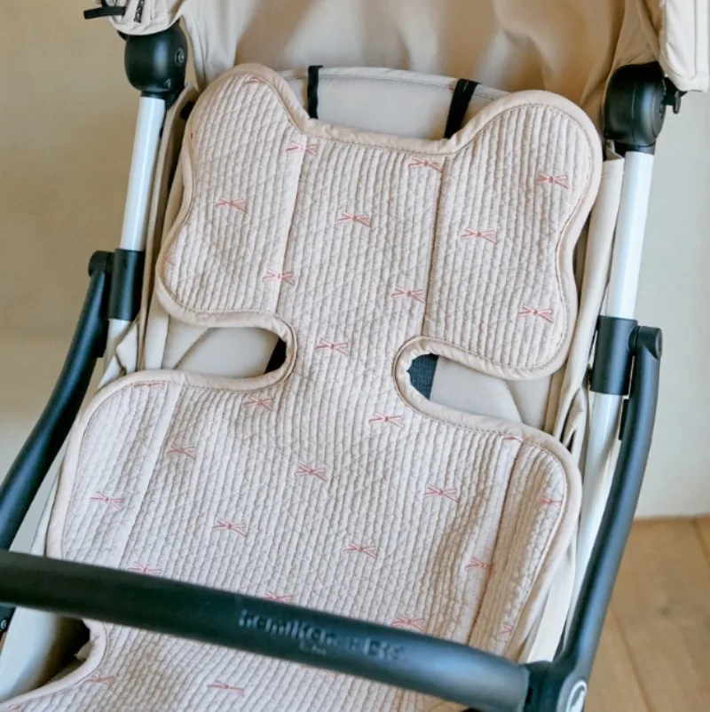 Cojín Universal para asiento de cochecito, sencillo, para recién nacido, bonito lazo, estilo corazón, funda para asiento de cochecito de bebé, accesorios para cochecito - imagen 4