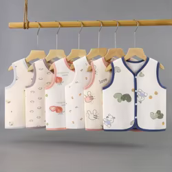 Chaleco suave para niños de 0 a 3 años, otoño e invierno, nuevos animales florales, chaleco cálido, abrigos para bebés y niñas