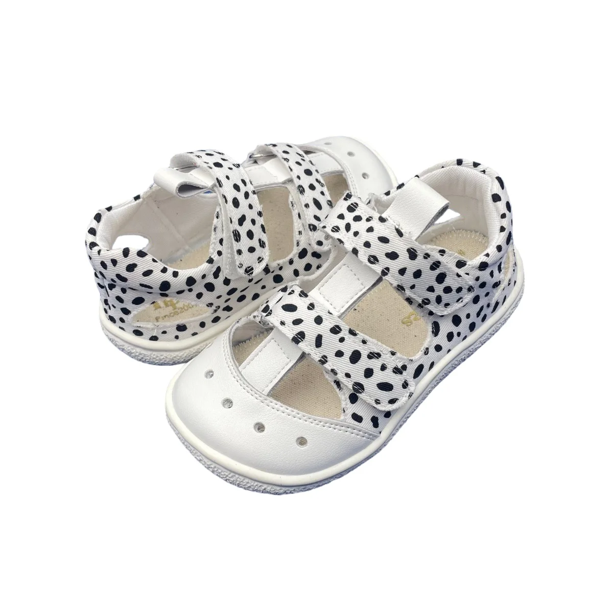 Tipsietoes sandalias de cuero + lona 2025, novedad de verano, zapatos de playa para niños y niñas, zapatos informales descalzos para niños, moda deportiva ligera - imagen 4