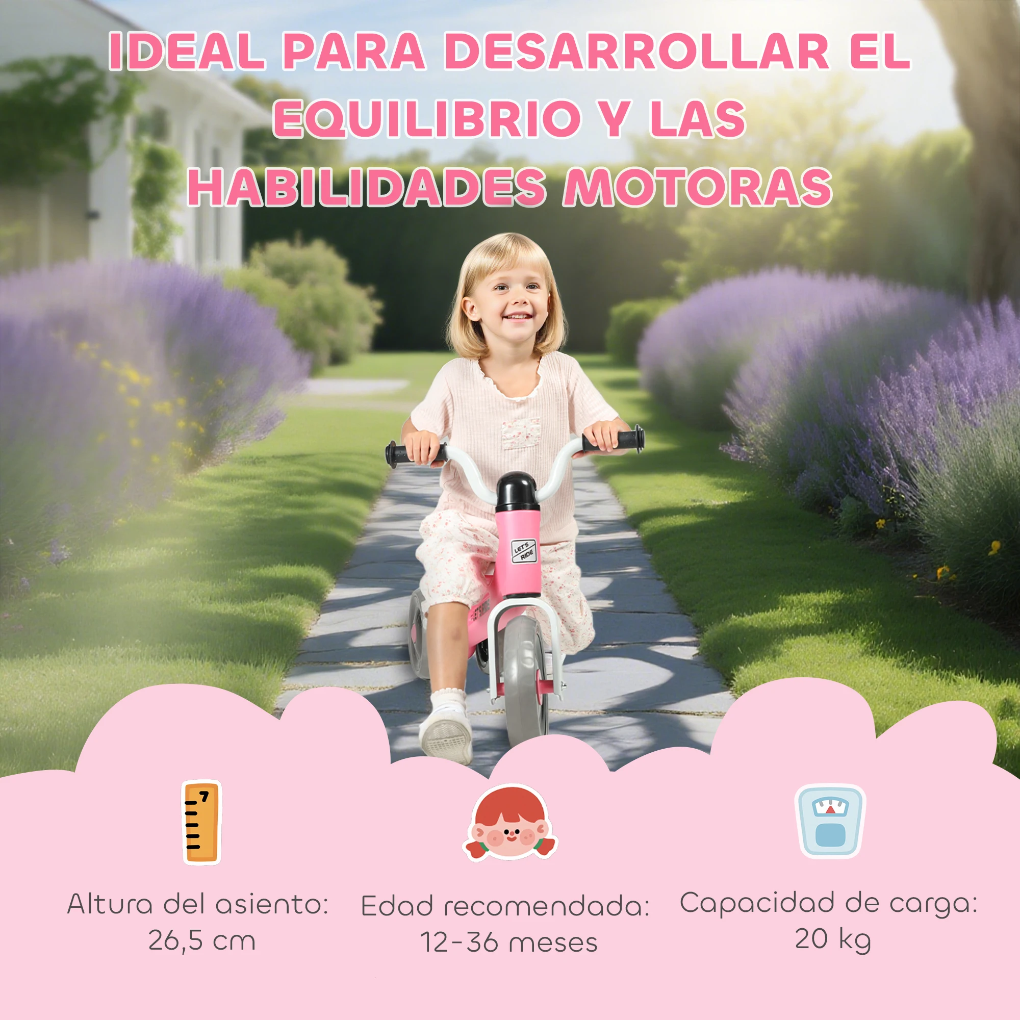 AIYAPLAY Bicicleta sin Pedales para Niños de 12 a 36 Meses, Bicicleta de Equilibrio con Ruedas Silenciosas y Resistentes a Pinchazos, Manillares con Giro Limitado a 60°, Verde - imagen 5