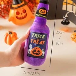 Juguete chirriante estilo botella vintage para perro – Tema Halloween