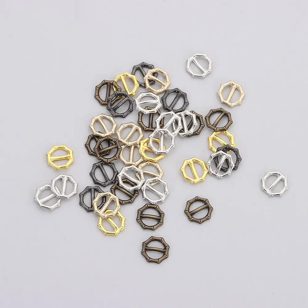 40 Uds. Hebilla de cinturón Tri-glide de 5mm, Mini bolsos de muñeca de Metal, hebillas DIY, hebillas de correa pequeña, botones de muñeca, accesorios para zapatos