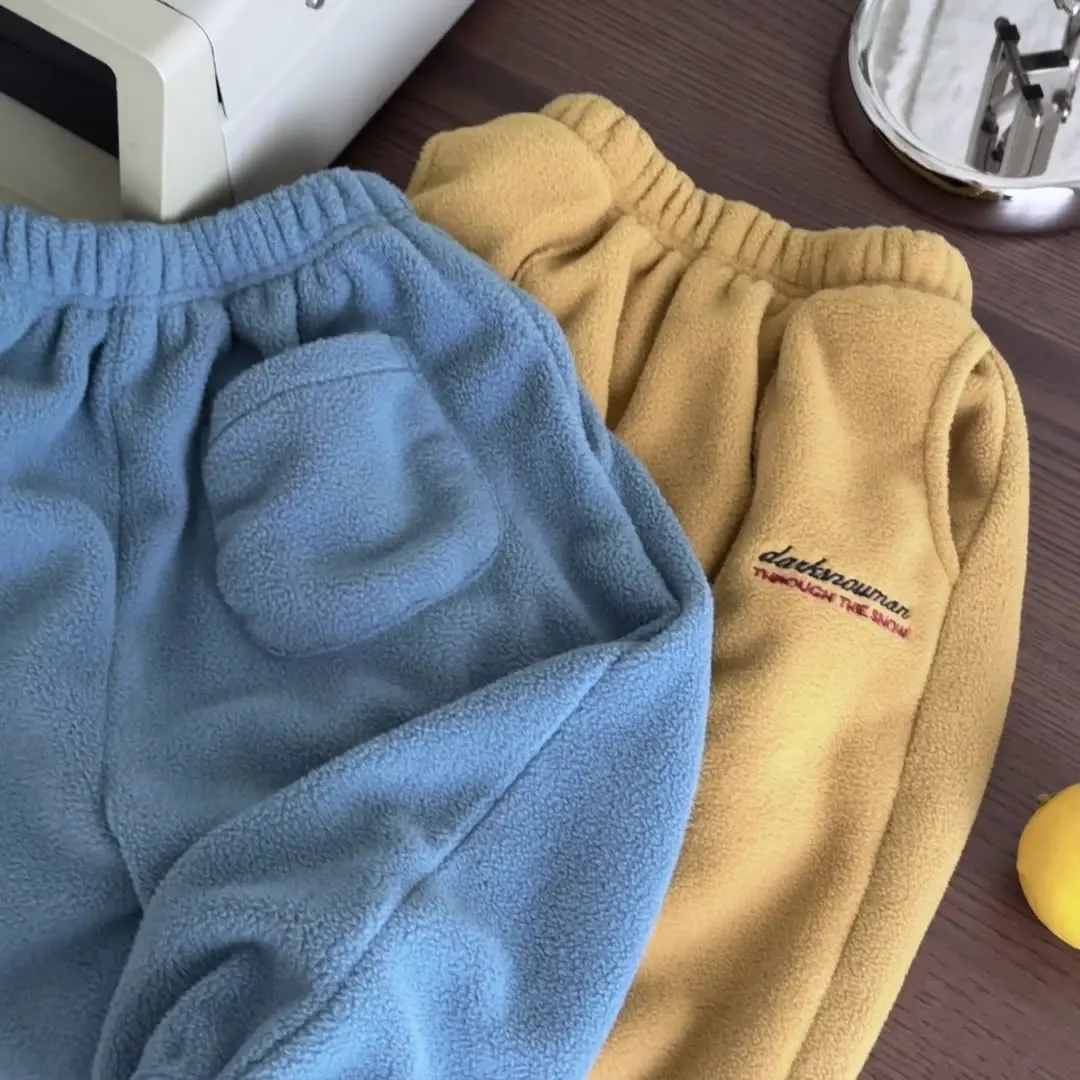 Pantalones de invierno para niños de 1 a 8 años, pantalones gruesos y cálidos para niños, pantalones largos de estilo coreano para niñas - imagen 3