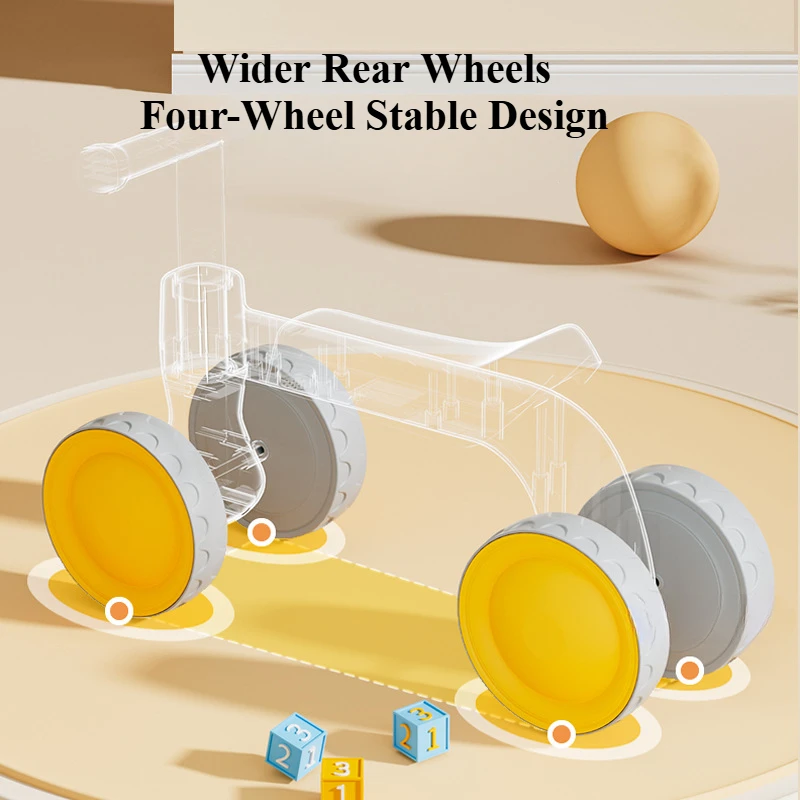 Andador de 4 ruedas para bicicleta de equilibrio para bebé, sin Pedal, juguete para montar al aire libre, regalo de cumpleaños para niños de 1 a 3 años - imagen 3