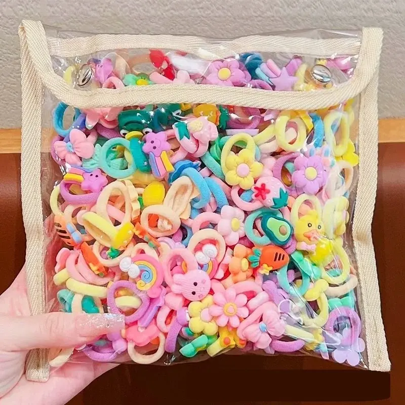 20-40 unids/set banda de goma para niños banda para el cabello de dibujos animados nuevos accesorios para el cabello de cuerda para el cabello de bebé dulce