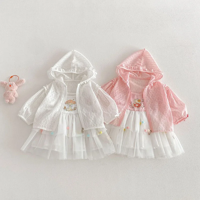 MILANCEL Vestido de primavera para niña con falda de niveles y gato - imagen 2