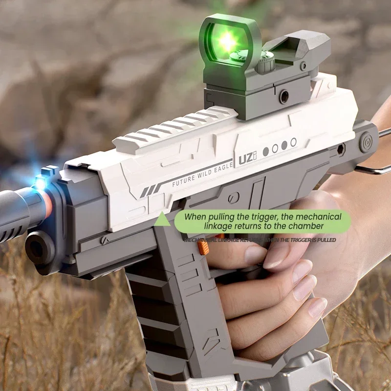 Pistola de agua eléctrica UZI con funciones integradas y luz - imagen 5