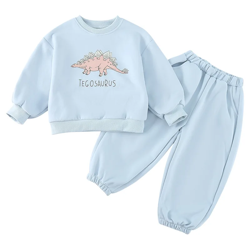 Conjunto de ropa para niños Sudadera con capucha de dibujos animados y pantalones largos 2 piezas Traje con capucha Ropa de abrigo deportiva informal para niñas - imagen 4