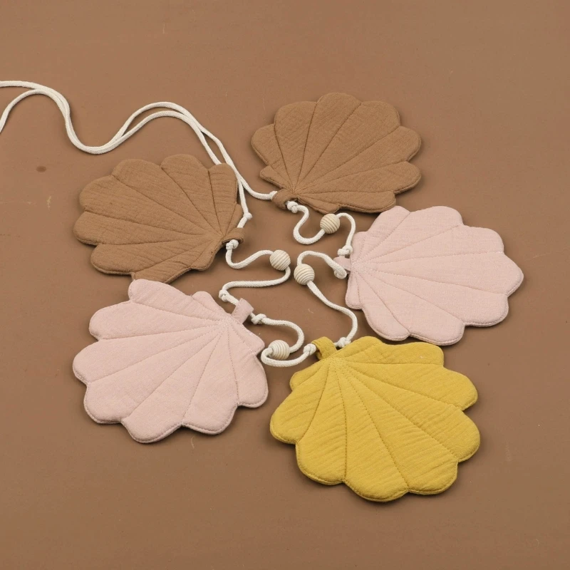 Banderines algodón, guirnaldas conchas marinas, accesorios fotografía para bebés, decoración guardería 1560 - imagen 2
