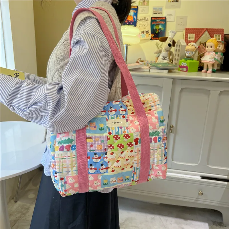 Bolsa de pañales para bebés con dibujos animados, moda coreana, Animal Kawaii, bolsa de almacenamiento de artículos para bebés de gran capacidad, bolsa de viaje portátil para bebés - imagen 3