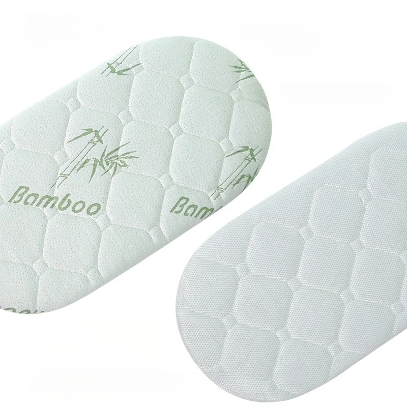 Cambiador de bebé, cesta Moisés o colchón ovalado con funda suave, colchón de estación de cambio de pañales de repuesto - imagen 3