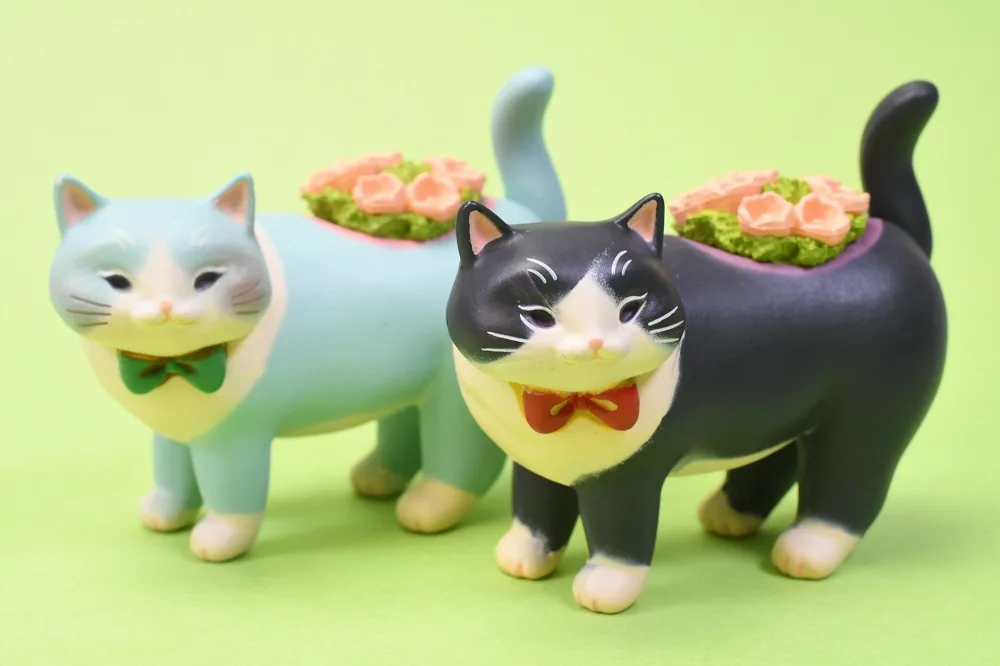 IKIMON cápsula de juguete ATC Potteri Nyanko, colección de figuras, lindas miniaturas de macetero de gato clásico kawaii - imagen 3