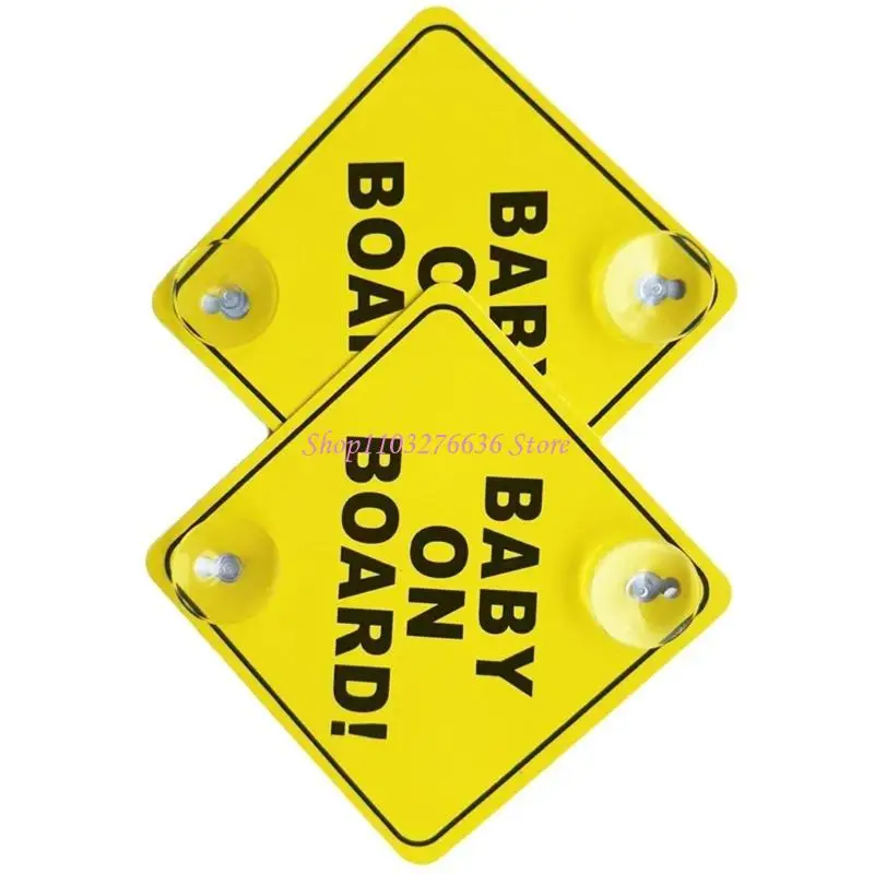 R6FD 2 piezas Pegatina automóvil infantil visibilidad CAR FAVILLACIÓN ADVERTENCIA SEGURIDAD SEGURIDAD DEL - imagen 2