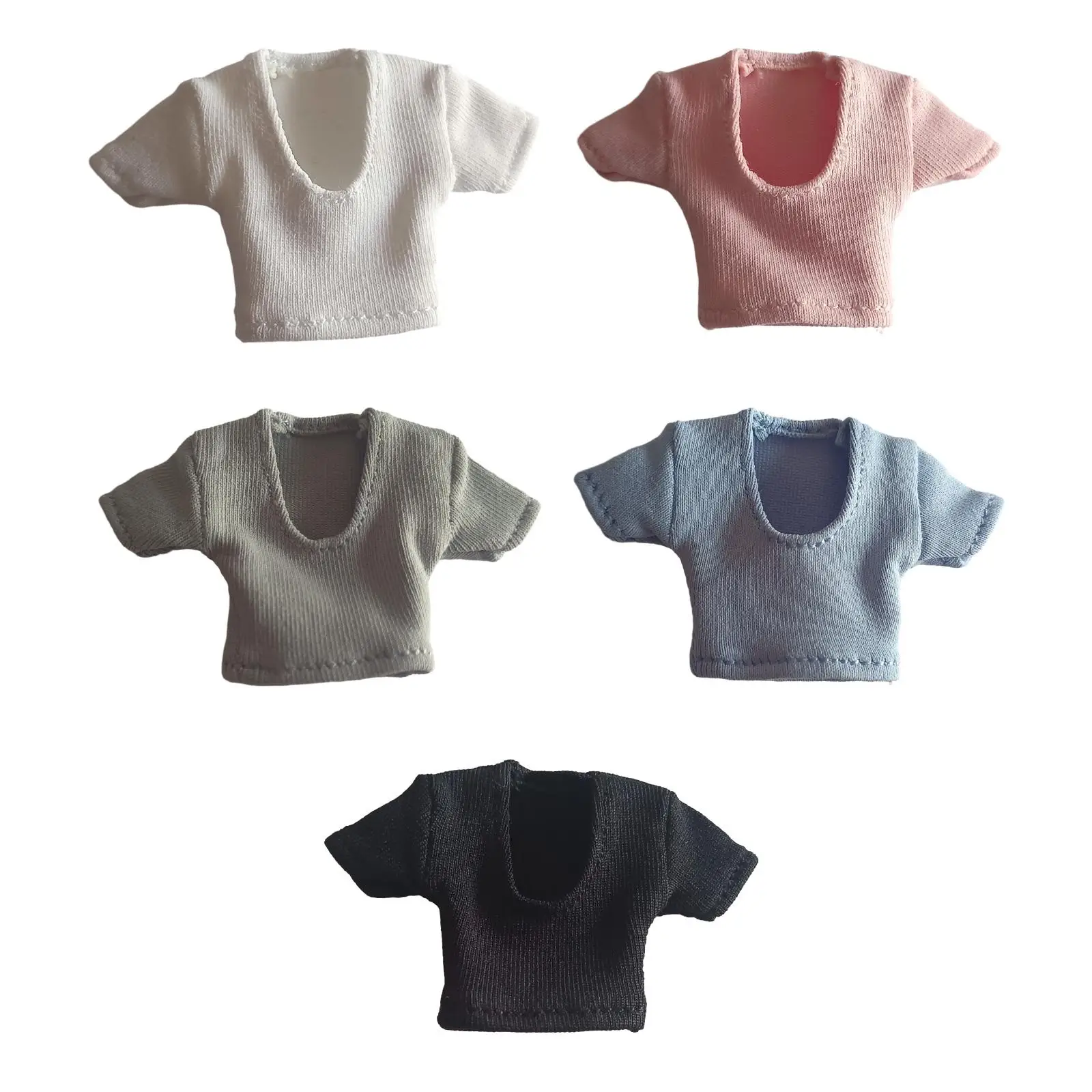 1/12 Scale Action Figures Shirt Clothes Sweater Accessories Handmade Miniature DIY Doll Dress up Doll Decor Stylish Doll Clothes