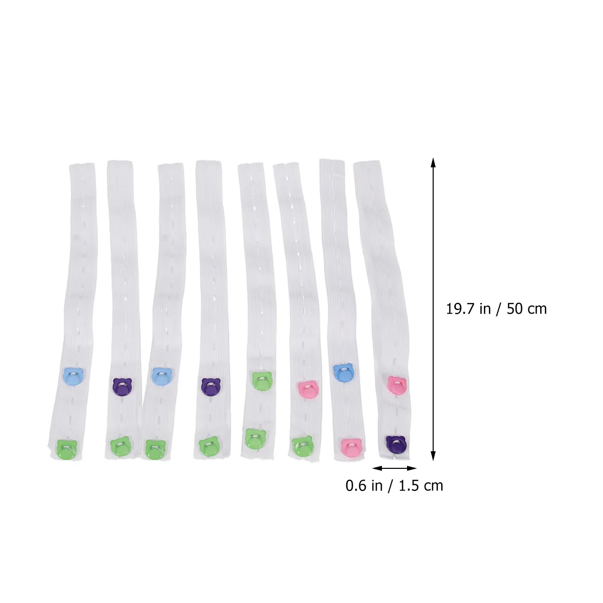 Cinta de pañales para bebés de 20 piezas, sujetadores con hebilla ajustables suaves, cinturón de fijación de seguridad para pañales de bebé, tiras elásticas para pañales para niños - imagen 5